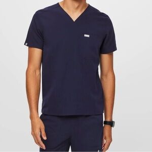 Navy Blue Scrub Set Figs men